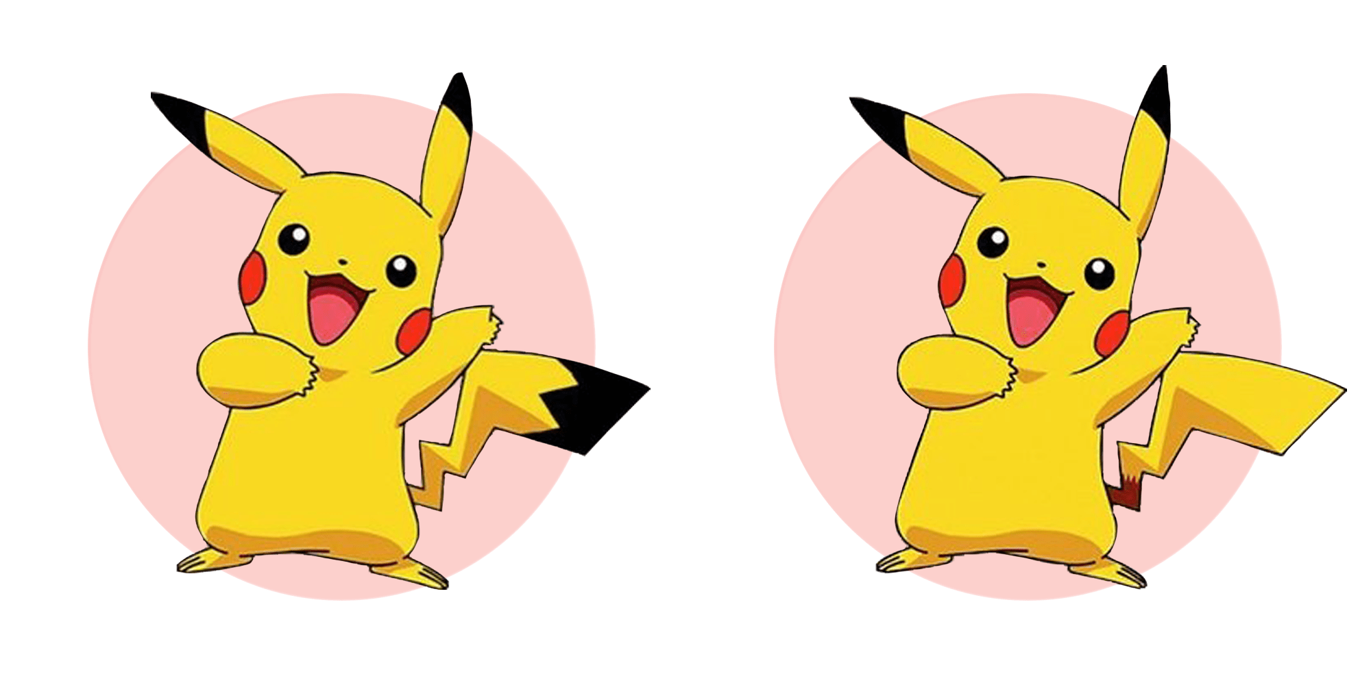 The tail of Pikachu originally does not have any black color.